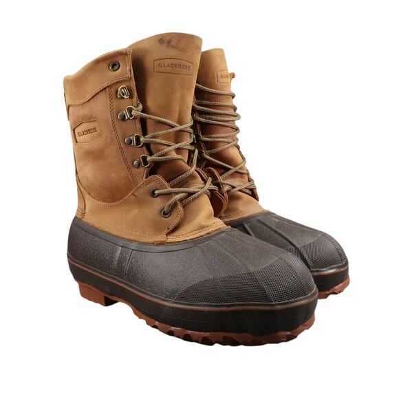 LaCrosse Footwear Mens 10 Boot Winter Ice King 10" 400g Brown Leather Sportswear - Picture 1 of 16